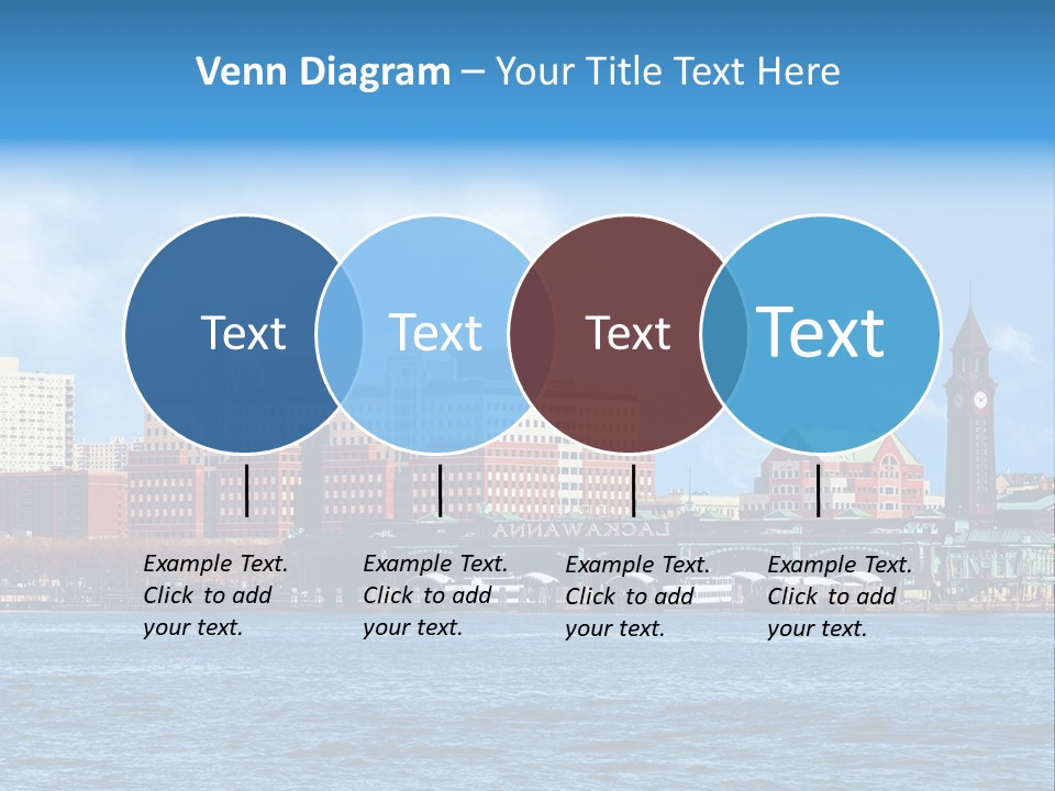 View Blue City PowerPoint Template