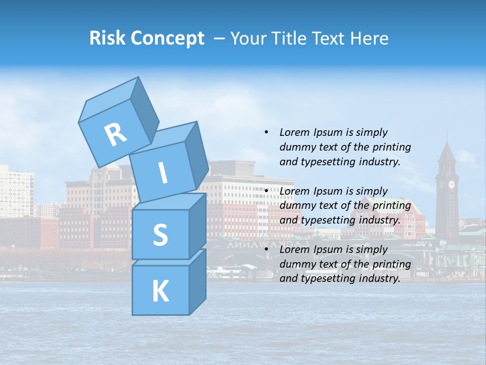 View Blue City PowerPoint Template