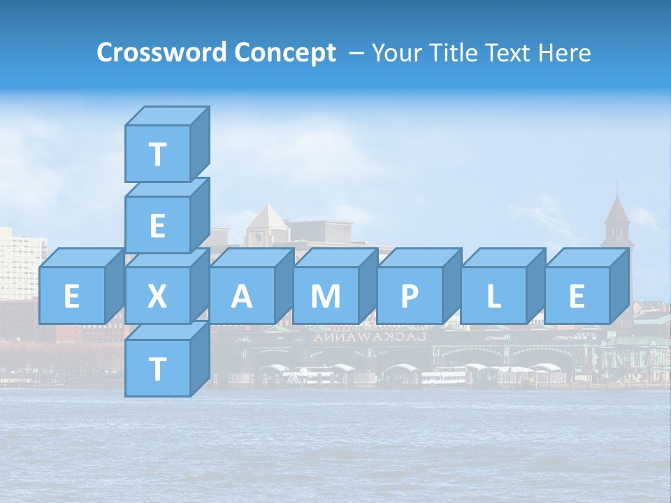 View Blue City PowerPoint Template