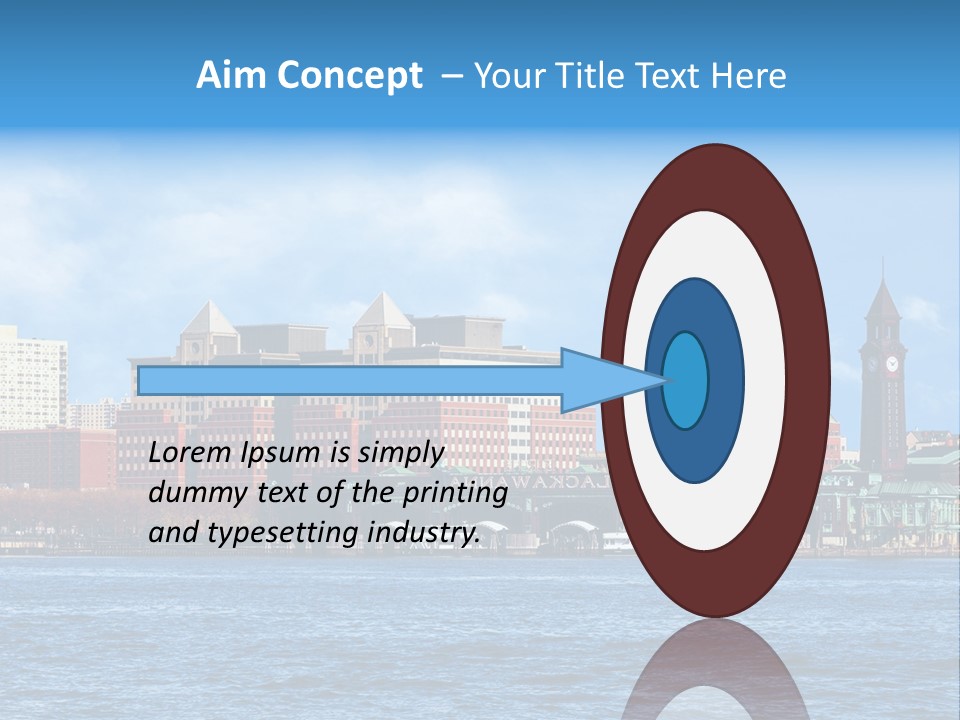 View Blue City PowerPoint Template