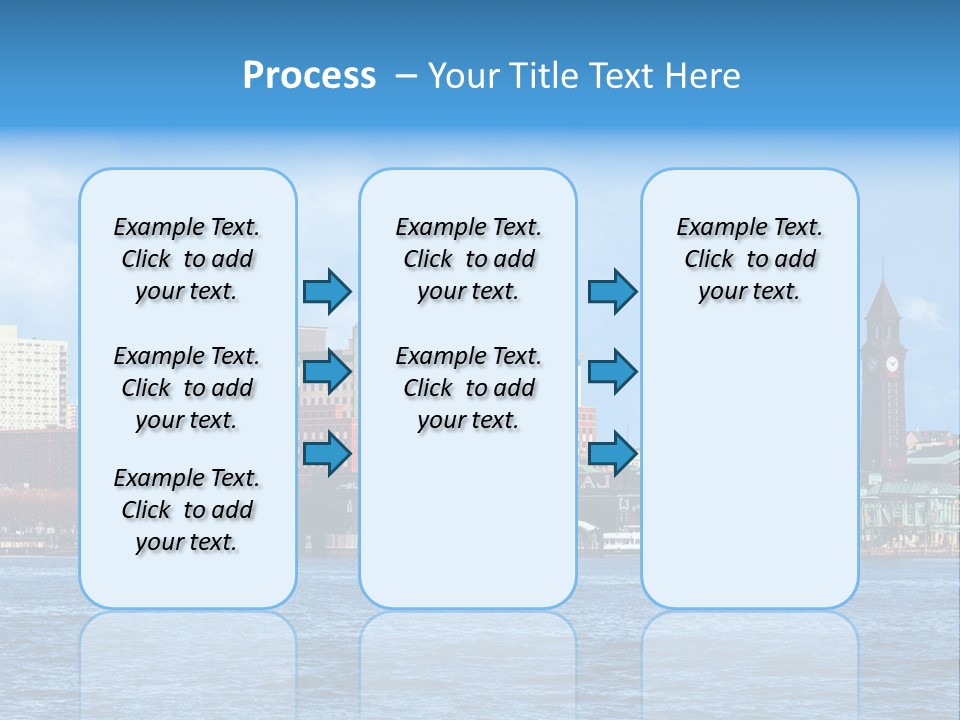 View Blue City PowerPoint Template