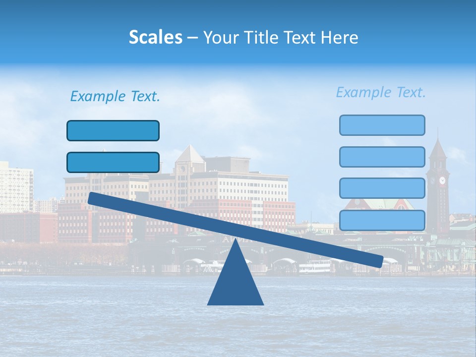 View Blue City PowerPoint Template