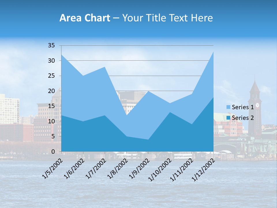 View Blue City PowerPoint Template