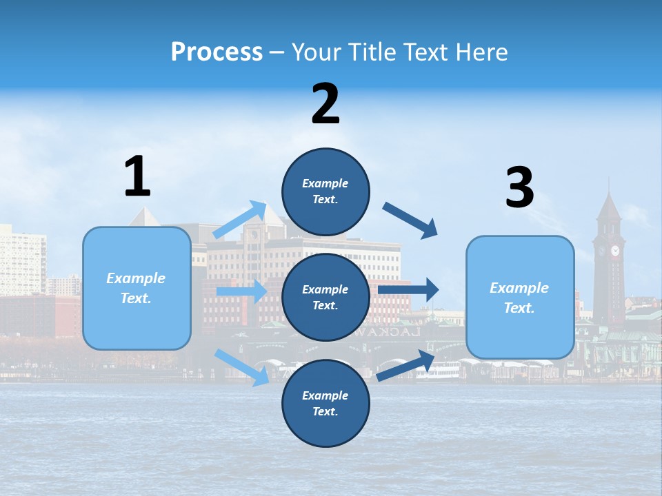 View Blue City PowerPoint Template