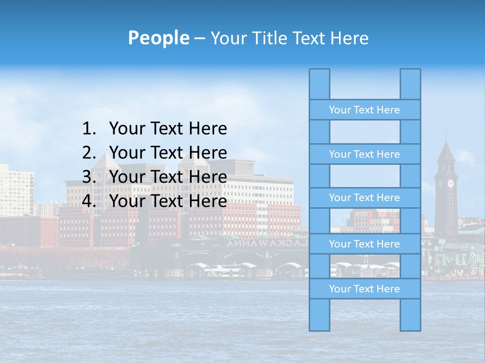 View Blue City PowerPoint Template