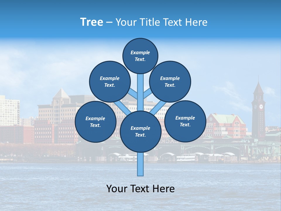 View Blue City PowerPoint Template