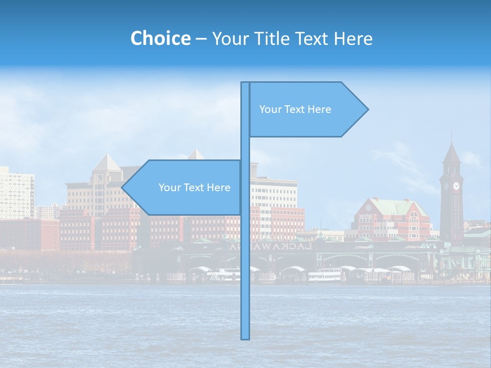 View Blue City PowerPoint Template