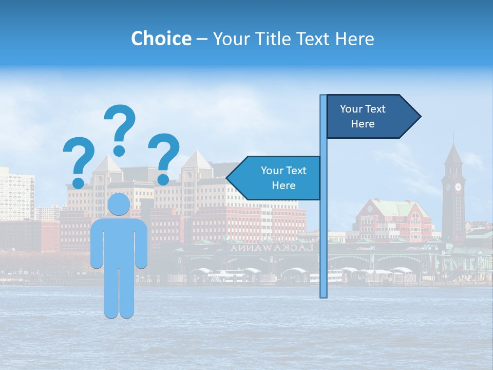 View Blue City PowerPoint Template