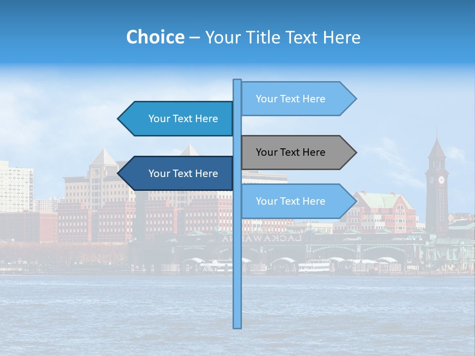 View Blue City PowerPoint Template