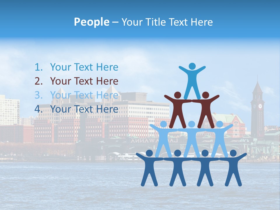 View Blue City PowerPoint Template