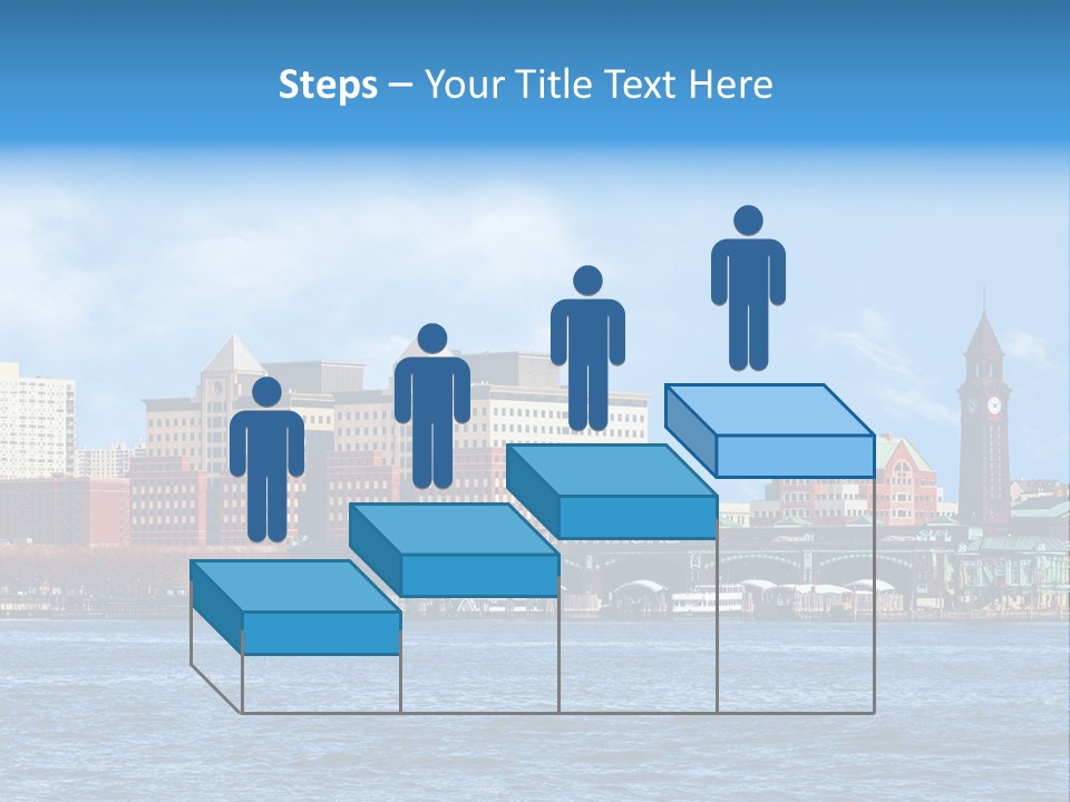 View Blue City PowerPoint Template