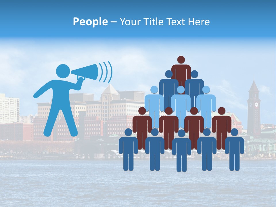 View Blue City PowerPoint Template