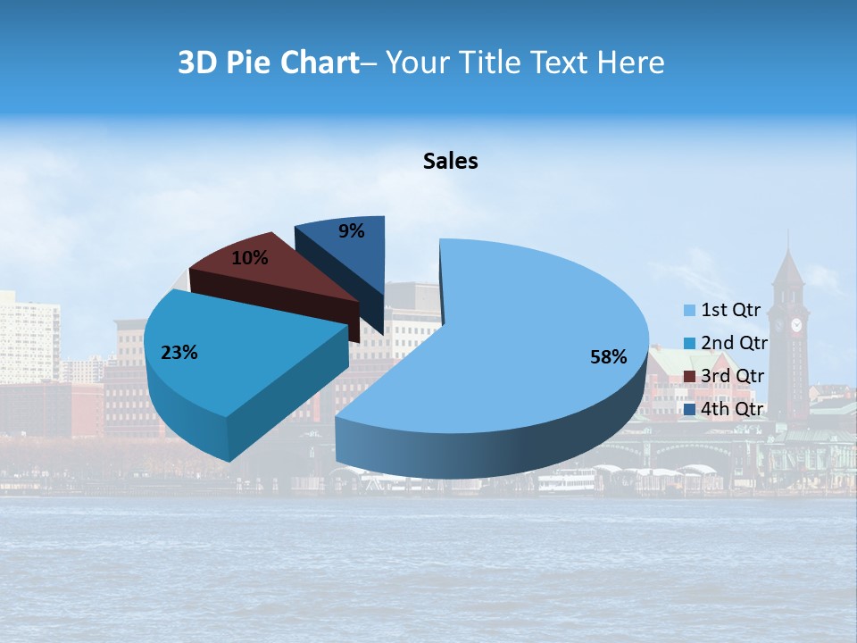 View Blue City PowerPoint Template