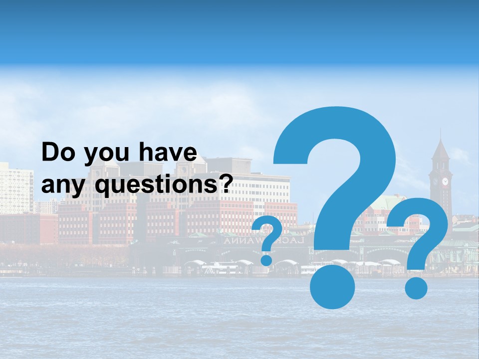 View Blue City PowerPoint Template