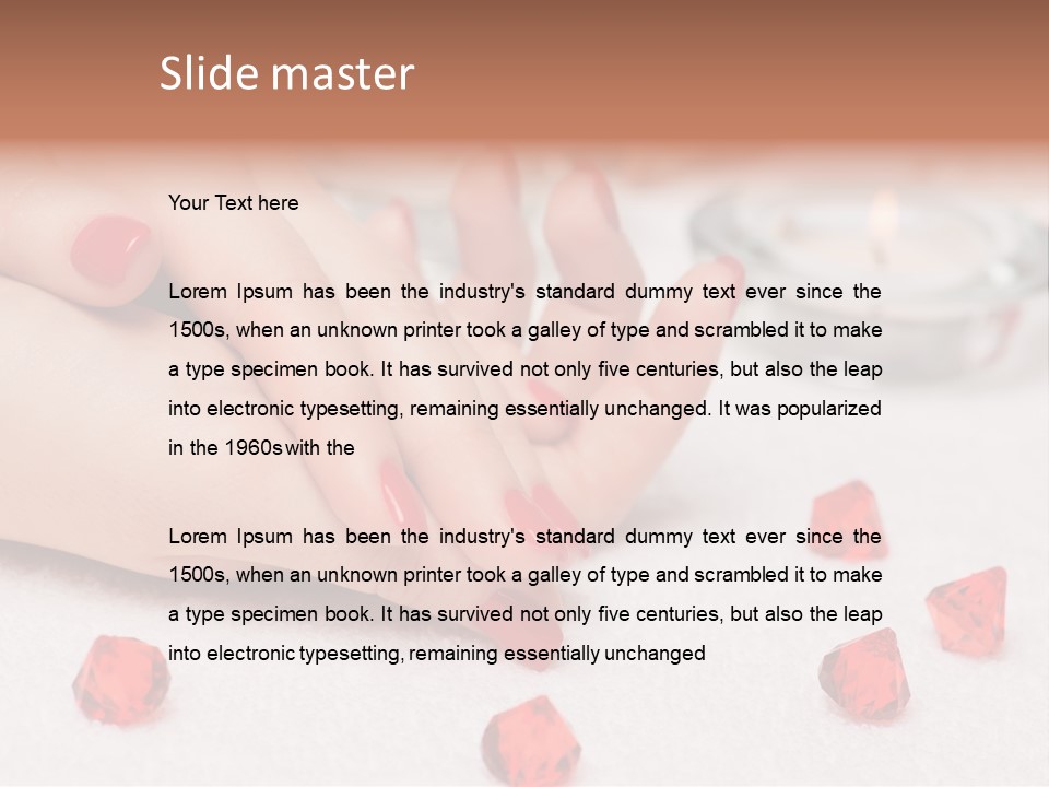 Human Thumb Horizontal Candle PowerPoint Template