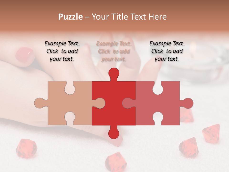 Human Thumb Horizontal Candle PowerPoint Template