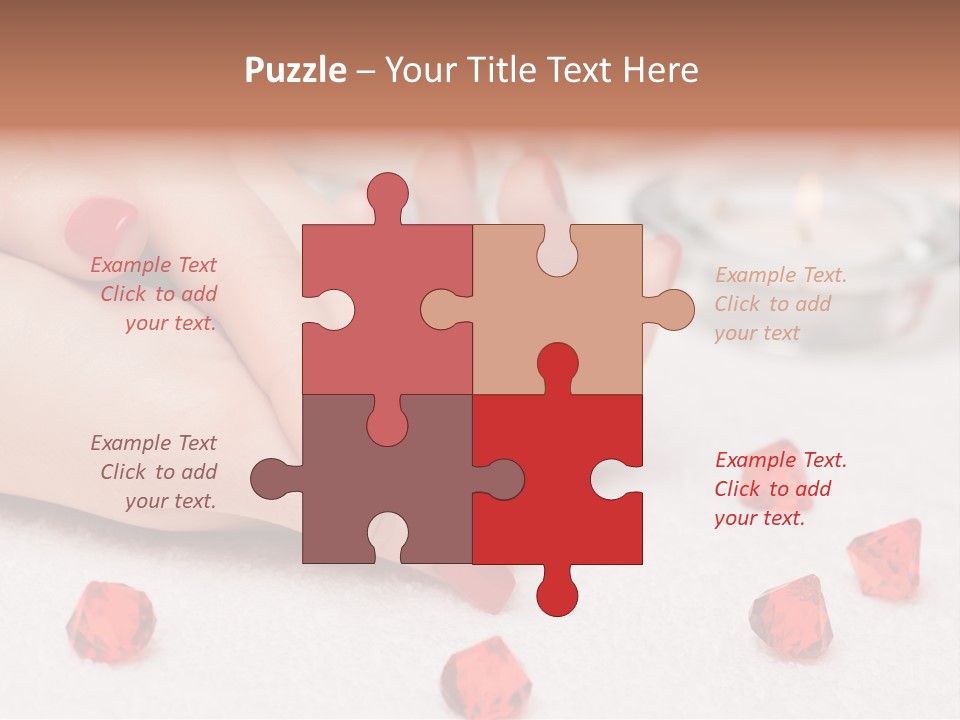 Human Thumb Horizontal Candle PowerPoint Template