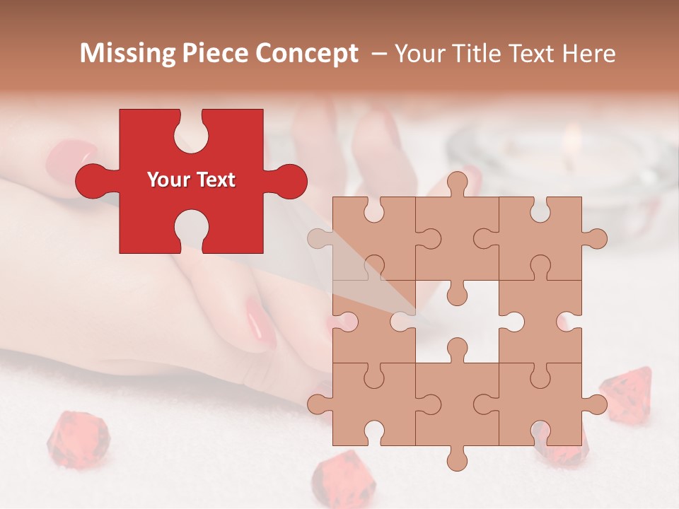 Human Thumb Horizontal Candle PowerPoint Template