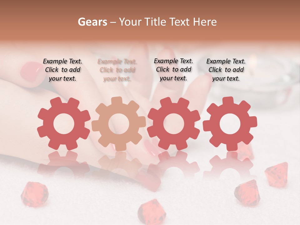 Human Thumb Horizontal Candle PowerPoint Template