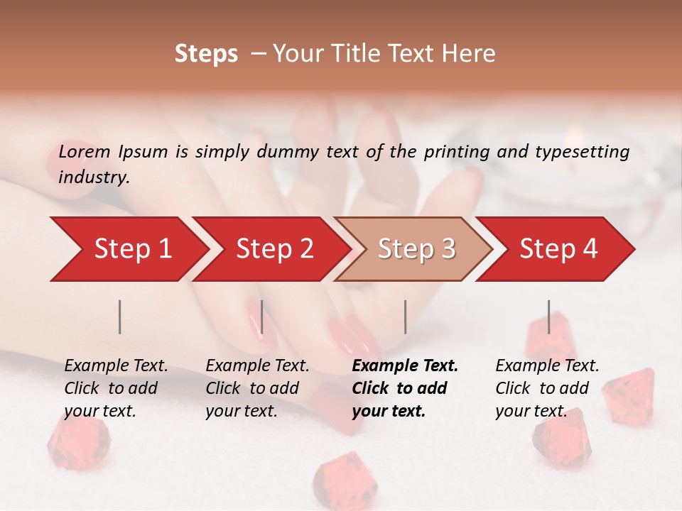 Human Thumb Horizontal Candle PowerPoint Template