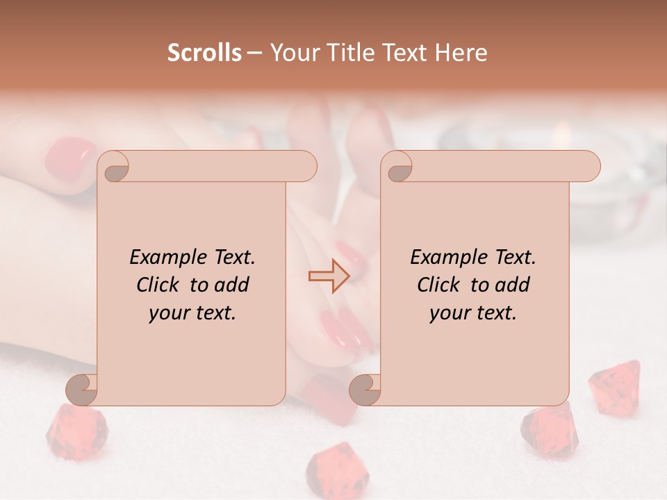 Human Thumb Horizontal Candle PowerPoint Template
