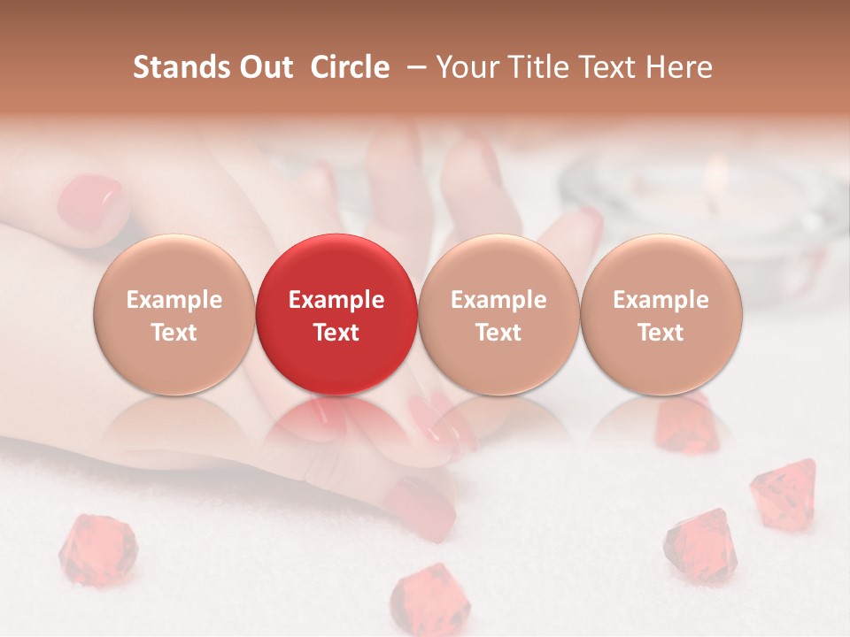 Human Thumb Horizontal Candle PowerPoint Template