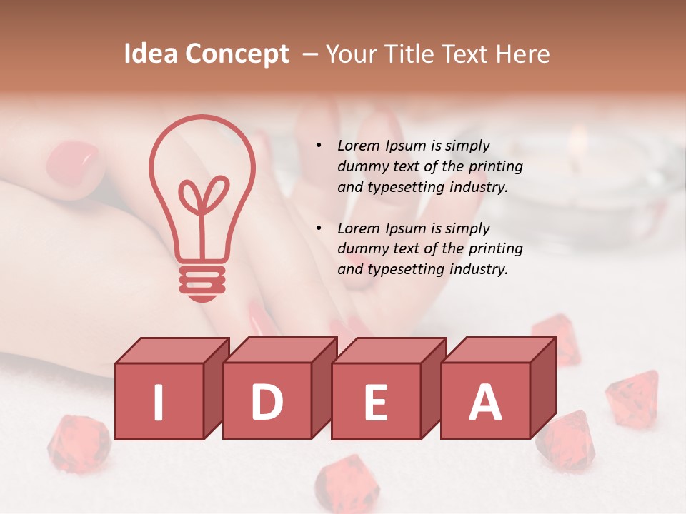 Human Thumb Horizontal Candle PowerPoint Template