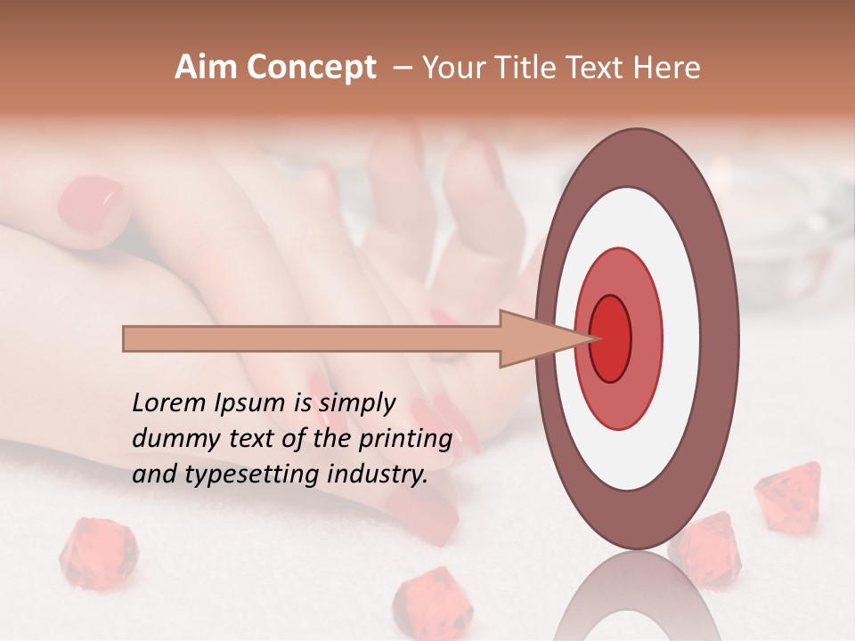 Human Thumb Horizontal Candle PowerPoint Template