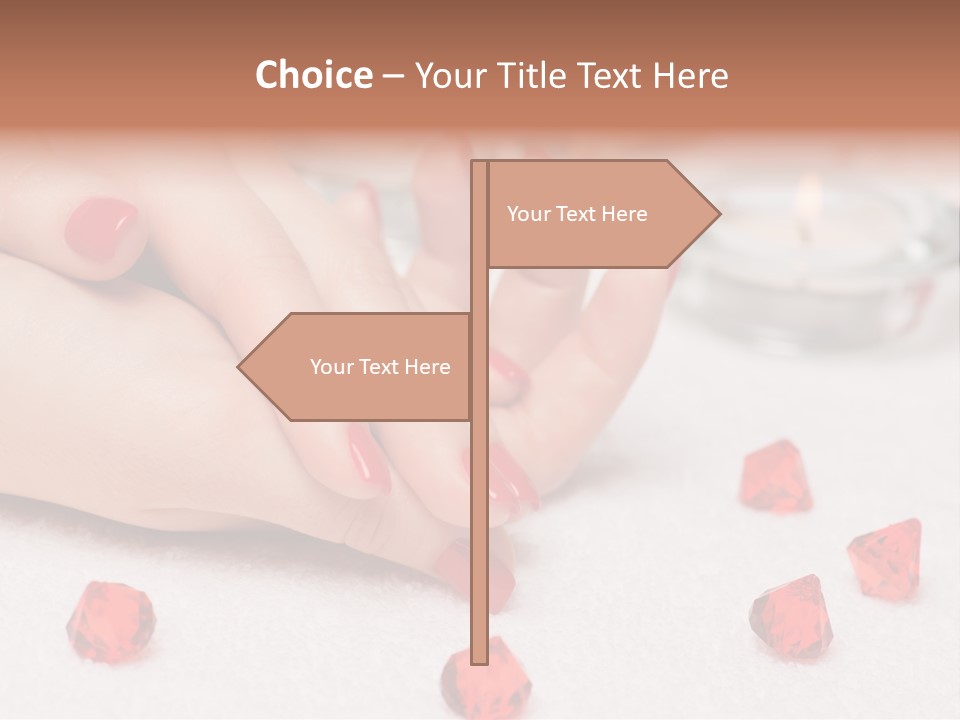 Human Thumb Horizontal Candle PowerPoint Template