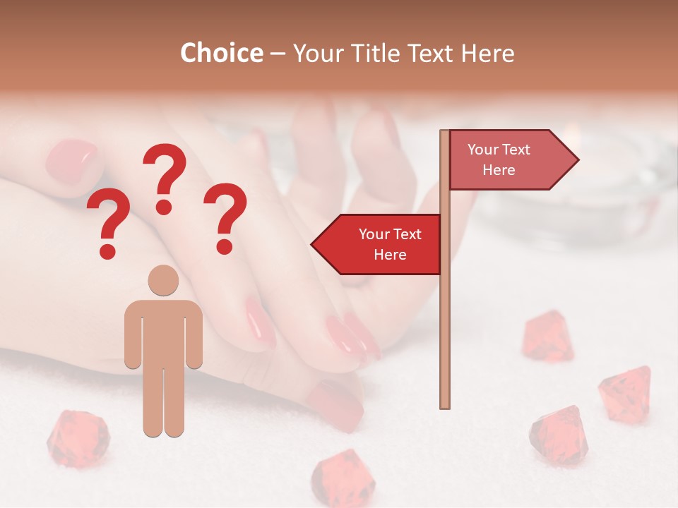 Human Thumb Horizontal Candle PowerPoint Template