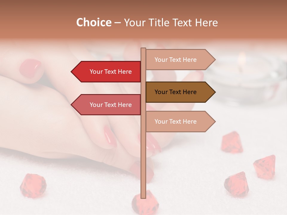 Human Thumb Horizontal Candle PowerPoint Template