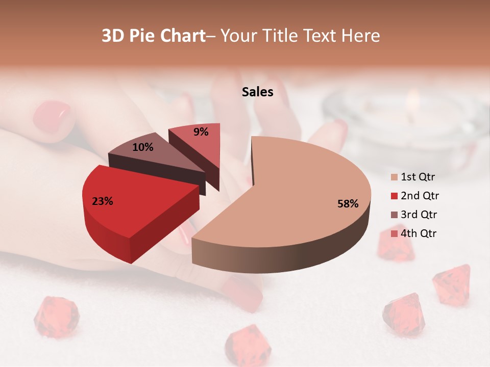 Human Thumb Horizontal Candle PowerPoint Template