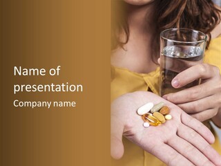 Health Yellow Tablets PowerPoint Template