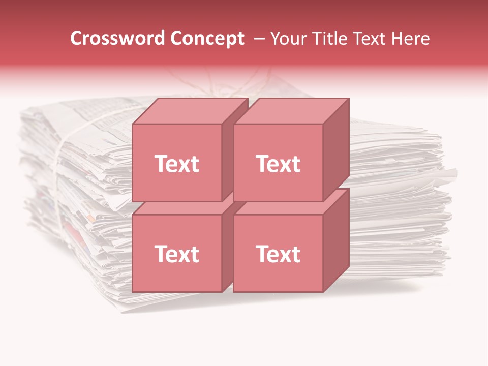 Pile Closeup Pile Of Newspapers PowerPoint Template