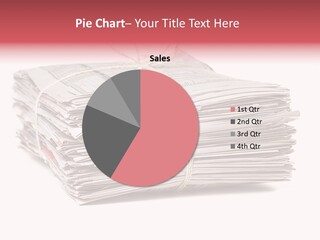 Pile Closeup Pile Of Newspapers PowerPoint Template