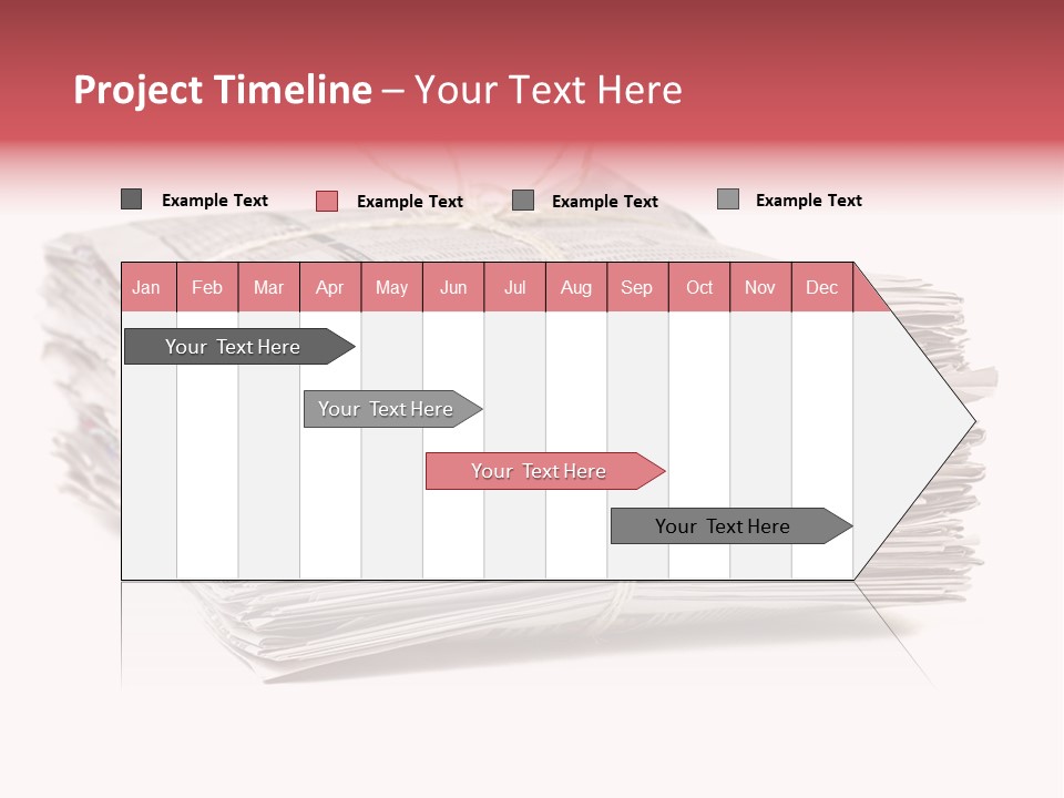 Pile Closeup Pile Of Newspapers PowerPoint Template