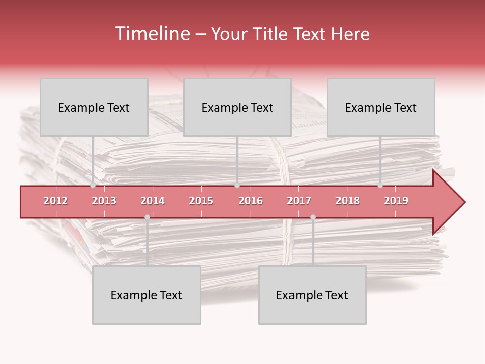Pile Closeup Pile Of Newspapers PowerPoint Template