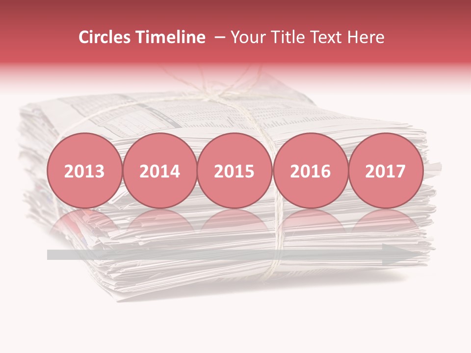 Pile Closeup Pile Of Newspapers PowerPoint Template