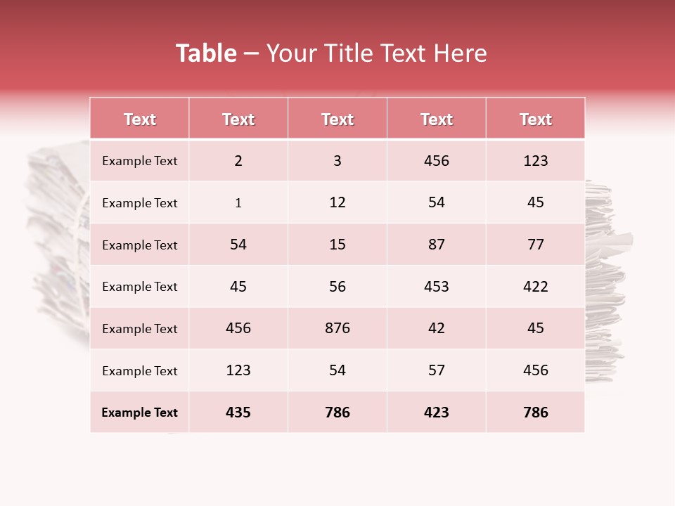 Pile Closeup Pile Of Newspapers PowerPoint Template