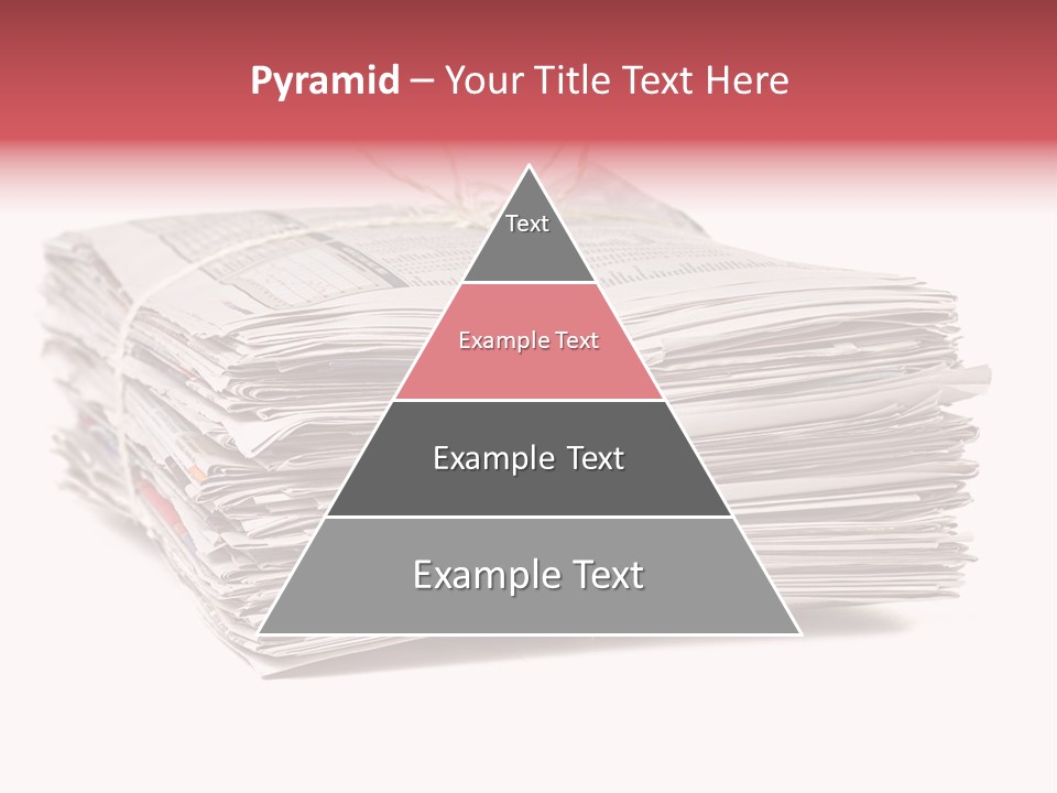 Pile Closeup Pile Of Newspapers PowerPoint Template