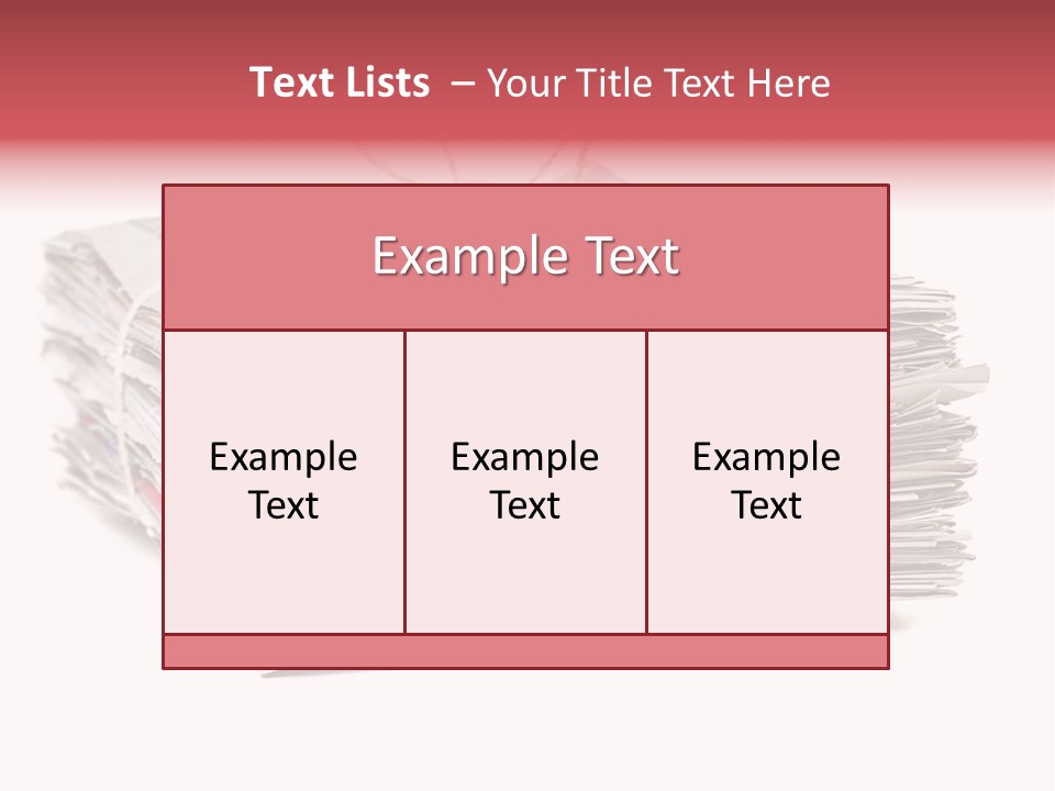 Pile Closeup Pile Of Newspapers PowerPoint Template