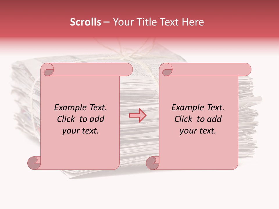 Pile Closeup Pile Of Newspapers PowerPoint Template