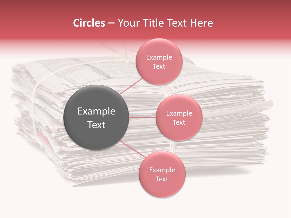 Pile Closeup Pile Of Newspapers PowerPoint Template