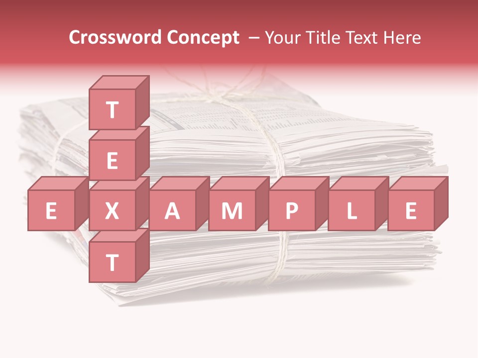 Pile Closeup Pile Of Newspapers PowerPoint Template