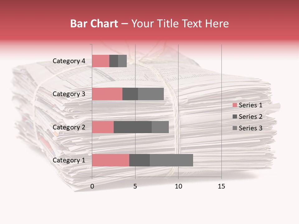 Pile Closeup Pile Of Newspapers PowerPoint Template