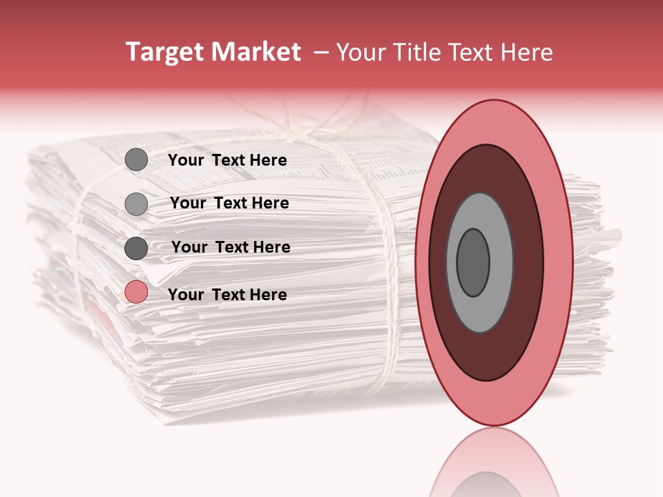 Pile Closeup Pile Of Newspapers PowerPoint Template