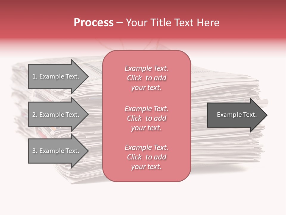 Pile Closeup Pile Of Newspapers PowerPoint Template