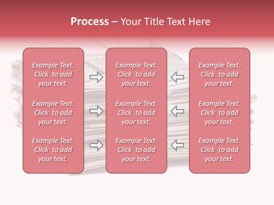 Pile Closeup Pile Of Newspapers PowerPoint Template
