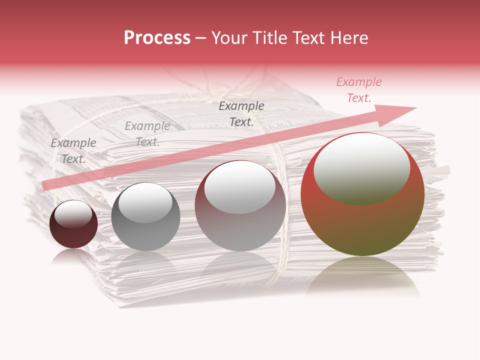 Pile Closeup Pile Of Newspapers PowerPoint Template