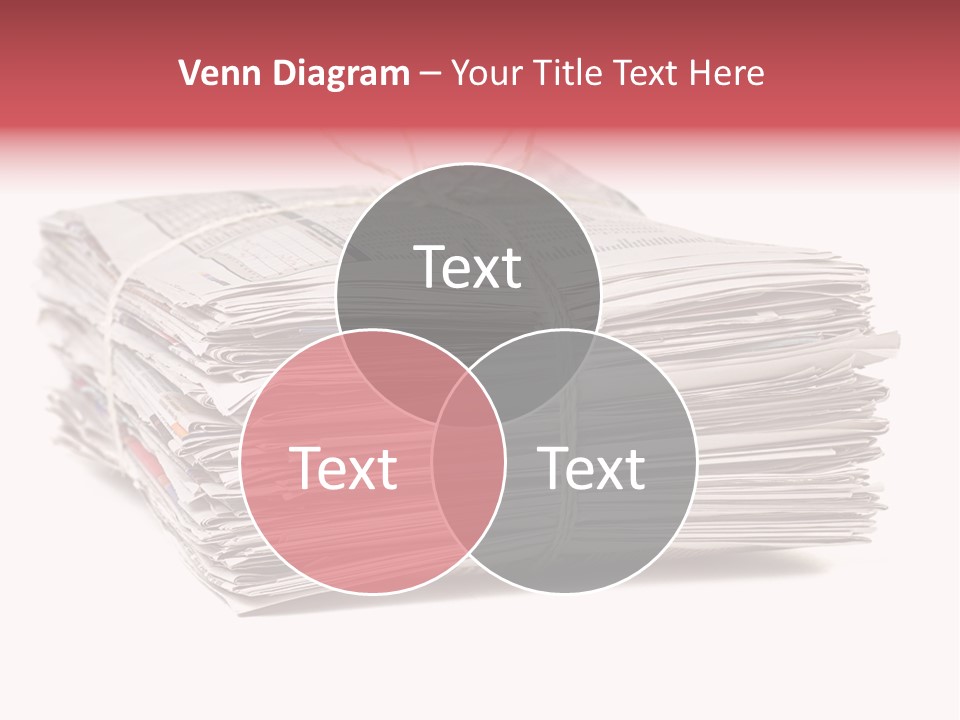 Pile Closeup Pile Of Newspapers PowerPoint Template